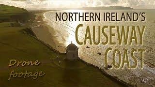 Causeway Coast, Northern Ireland. HD Drone Footage