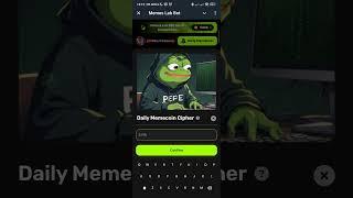 Meme Lab Bot Daily Code 11 November 2024 #memelab #memelabs