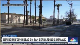 Newborn found dead on San Bernardino sidewalk