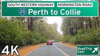 Drive from Perth to Collie via South Western Highway - Western Australia - POV / music