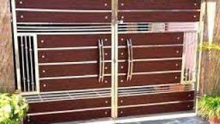 steel railing gate design. modern  Iron gate design