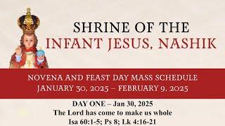 English Mass & Novena || Day_1 || 30 January 2025 || Infant Jesus Shrine Nashik || 12pm ||