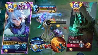 FINALLY !! GLOBAL ARLOTT VS GLOBAL ARGUS HARD GAMEPLAY ( who is the king exp lane? )—MLBB