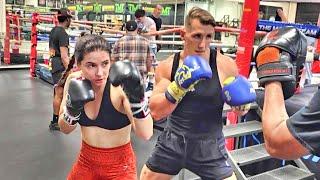 Polish fitness influencers try out the Mayweather Boxing Club