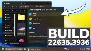 New Windows 11 Build 22635.3936 - New Open With Dialog, New Settings Changes and Fixes (Beta)