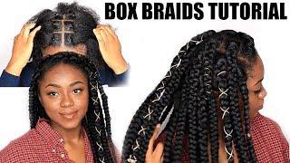 RUBBER BAND METHOD BOX BRAIDS TUTORIAL| Chizi Duru