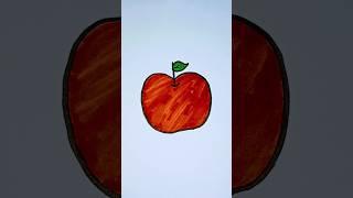 How to draw apple  in easy way #drawing #art #howtodraw (461)