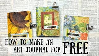 How to make an Art Journal for FREE | Easy Step-by-Step tutorial