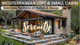 Rustic Harmony of Nature and Design: Exploring the Mediterranean Loft and Small Cabin Retreat