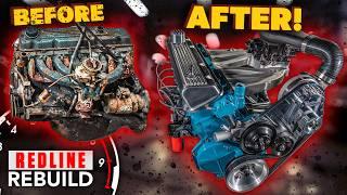 Super crusty to SuperCHARGED! Dodge Slant Six engine build time-lapse | Redline Rebuild