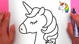 UNICORN CURCUBEU Usor de DESENAT si COLORAT - Desenez Pas cu PAS  HOW TO DRAW CUTE RAINBOW UNICORN