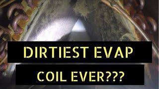 Dirtiest Evap Coil Ever!! Cleaning a Dirty Evaporator Coil