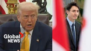 "It's not fair": Trump says new US tariffs coming on Canadian dairy, lumber