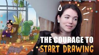 The courage to start drawing • Artist features ( art vlog )