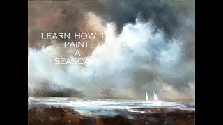 ART PAINTING  A  SEASCAPE   LEARN HOW TO tips # seascape painting #artlesson #artcrafts