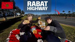 Picnic on the Highway in Morocco 