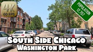 Driving Around Chicago Ghetto - Washington Park Neighborhood in 4k Video