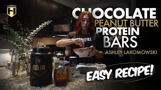 Chocolate Peanut Butter Protein Bars (Easy Recipe!) | Delicious Guilt-Free Cheat | HOSSTILE