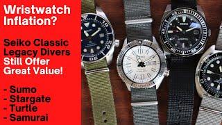 Seiko Legacy Classic Divers are great value! Featuring: Sumo, Stargate, Turtle and Samurai