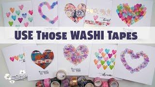  10 IDEAS Valentine's Friendship CARDS with Washi Tapes ~ ️ Maremi's Small Art