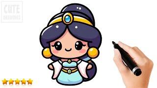 How to Draw Jasmine (Easy and Cute)