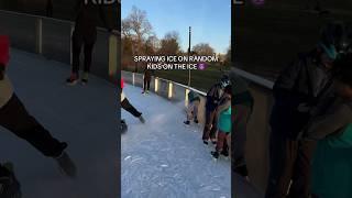 SPRAYING ICE ON RANDOM KIDS #iceskater #figureskating #iceskate #freestyleskating #skate #skate