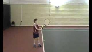 Maksim (11 years) at my tennis lesson