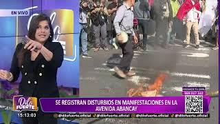 Manifestantes queman banderas de EE. UU. y China en protesta contra la cumbre APEC