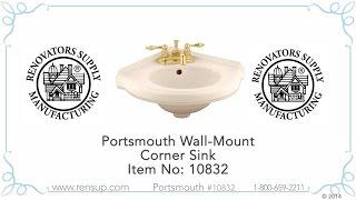 Bone Portsmouth Wall Mount Corner Sink | Renovator's Supply