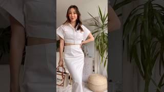 GRWM: classy all white outfit with button down and maxi skirt #oldmoneyoutfits #classyfashion #ootd