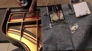 Restringing a 100 year old grand piano