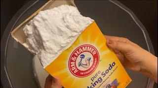 Asmr - soft dusty baking soda- colored sand - epsom salt