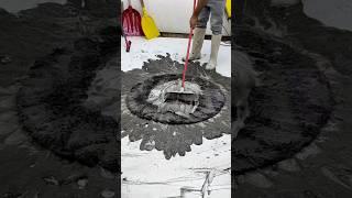  Washing a very beautiful shagi round rug  