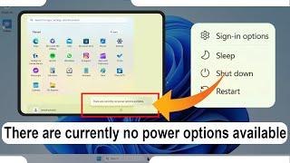 Tips Mengatasi Tombol Power Di Windows Tidak Ada Pilihan Yang Tersedia