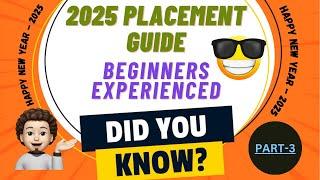 2025 Placement Roadmap | How I Would Have Prepared | Year 2025 Special | Happy New Year