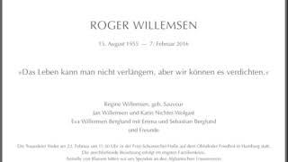 Roger Willemsen. In Gedenken an einen guten Menschen.