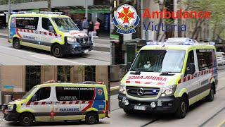 AV | Ambulances 6395 + 6418 Responding Code 1 To Medical Incidents in Melbourne