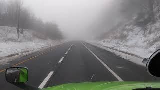 Driving a semi down a foggy and icy Fancy Gap.