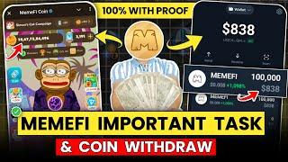 Memefi Coin Withdrawal  | Memefi Airdrop Update | Memefi Level Upgrade Trick | Memefi Airdrop