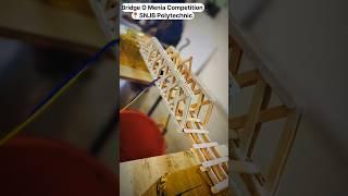 bridge building competition ice cream stick #trending #viral #study #bridge #chandwad #snjb #msbte