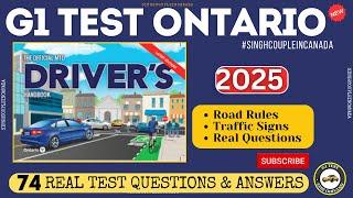 G1 test Ontario 2024  | G1 Practice Test  Ontario 2024 |  G1 Driving Test - All 2024 Exam Questions