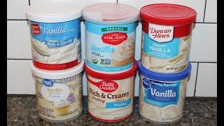 Who Has THE BEST Vanilla Frosting? Aldi, Miss Jones, Duncan Hines, Walmart, Betty Crocker, Pillsbury