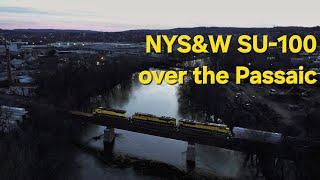 NYS&W SU-100 over the Passaic River