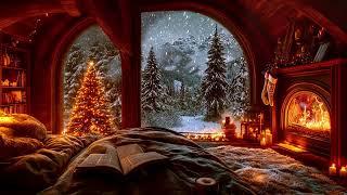 ️ 4 HOURS COZY READING BACKGROUND MUSIC FANTASY LOFI CHRISTMAS JAZZ! ️