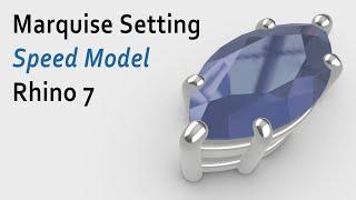 Rhino3d | Speed Model | Marquise Basket Setting