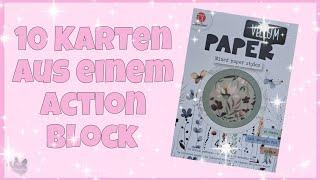  10 Karten aus einem Action Block  Vellum Papier