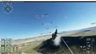 MSFS 2020     F22A Raptor chasing bandits, bogeys and friends NELLIS AFB