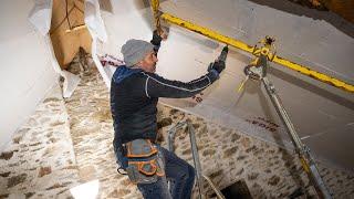 Plasterboarding an Attic - with TIGHT Access