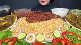 ASMR EATING MANDI RICE,PERI PERI AL FAHAM ,MUTTON MANDI ,MAYO,SALAD