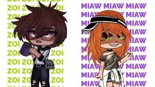 Zoi Zoi and Meow meow trend [FNAF] Gacha club Afton family __William Afton__